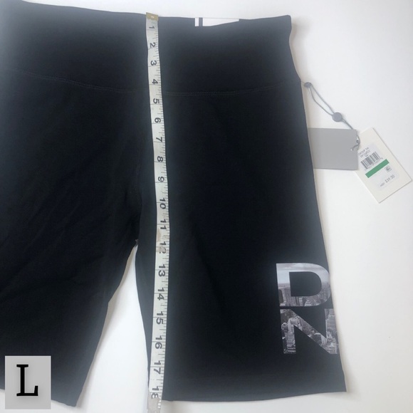 DKNY Sport Black & White City Signature Decal Biker Shorts, Multiple Sizes, NWT! - Picture 10 of 11